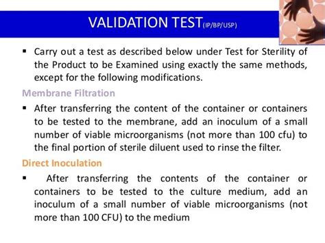 sterility method validation usp.